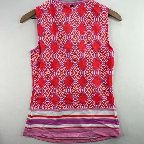 CABANA LIFE GEO TASSEL ZIP NECK SLEEVELESS RASH GUARD - Picture 3 of 8